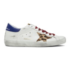 Golden Goose White and Brown Horsy Superstar Sneakers