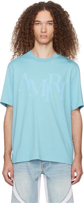 Photo: AMIRI Blue Staggered T-Shirt
