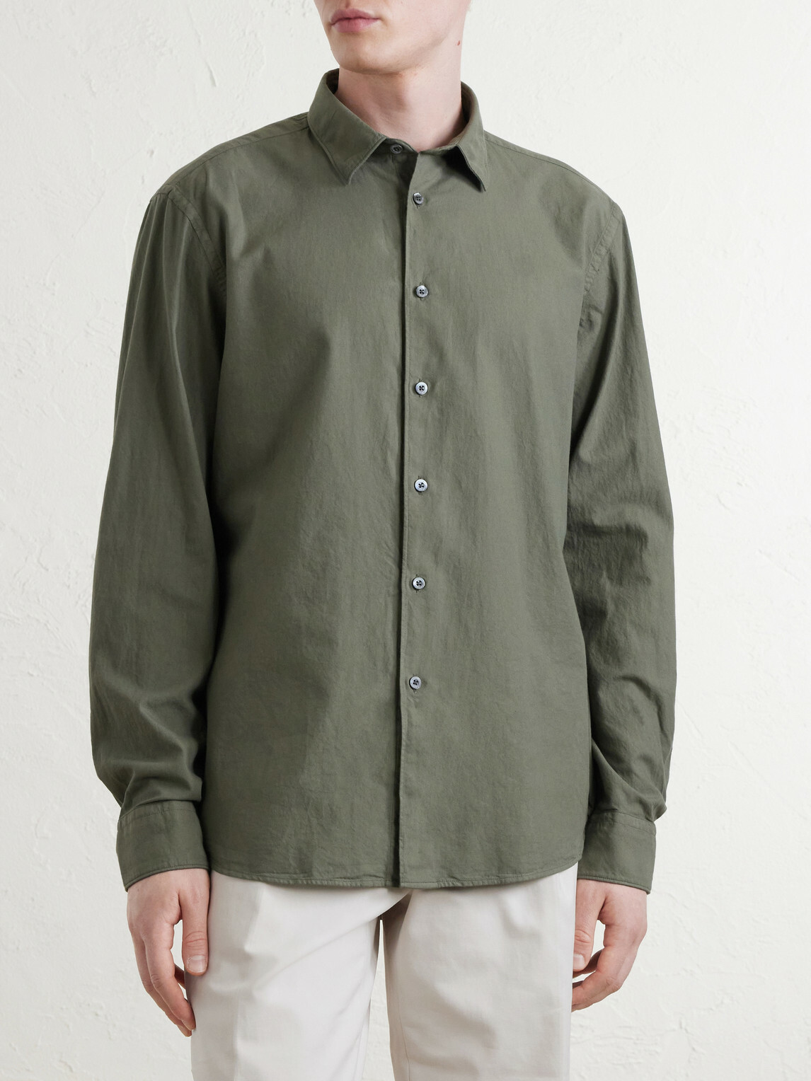 Canali - Cotton-Poplin Shirt - Green
