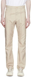 Kanghyuk Beige Polyester Trousers