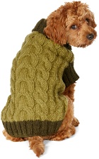 LISH Green Medium Wool Cable Wilmot Sweater