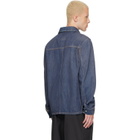 MM6 Maison Margiela Blue Long-Sleeved Denim Shirt