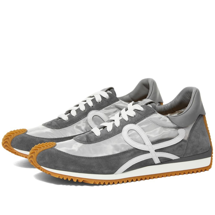 Photo: Loewe Men's Flow Runner Sneakers in Silver/Grey