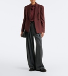 Brunello Cucinelli Pleated wool and cashmere wide-leg pants