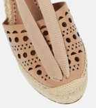 Alaïa Laser-cut espadrille wedges