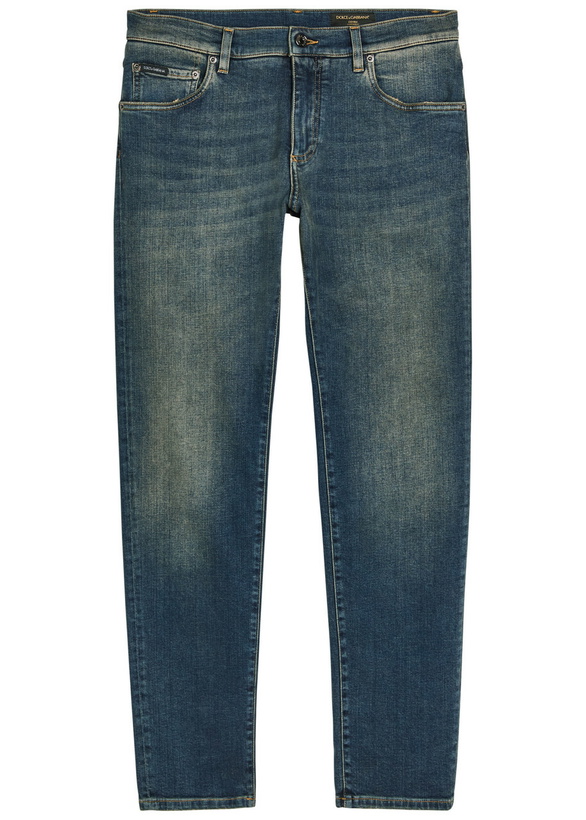 Photo: Dolce & Gabbana Walton Slim Tapered-leg Jeans Denim