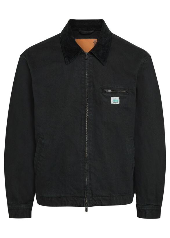 Photo: Vowels Corduroy-trimmed Denim Jacket Black