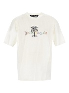 Palm Angels Logo Linen Collar T Shirt