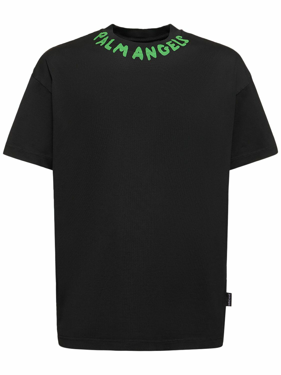 Tシャツ・カットソー Palm Angels PMAA072S23JER011 SEASONAL LOGO T-shirt PALM ANGELS - Seasonal Logo Cotton T-shirt Palm Angels