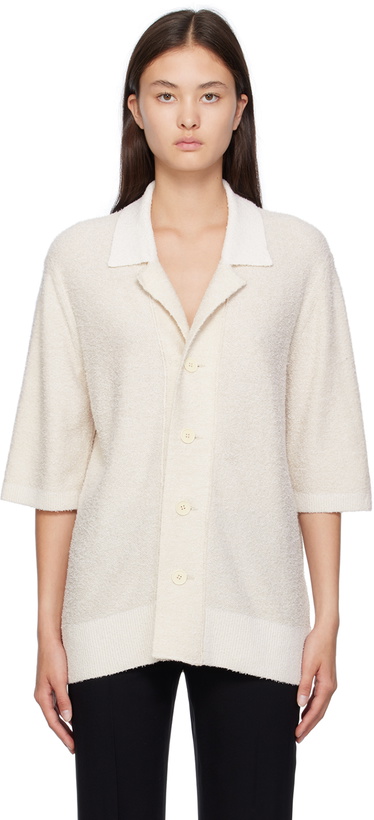 Photo: ZEGNA Off-White Short-Sleeve Cardigan