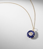 Mateo 14kt gold pendant necklace with lapis lazuli and diamonds