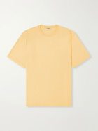 Auralee - Luster Cotton-Jersey T-Shirt - Yellow