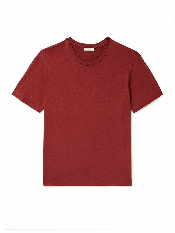 Photo: Boglioli - Garment-Dyed Cotton-Jersey T-Shirt - Red