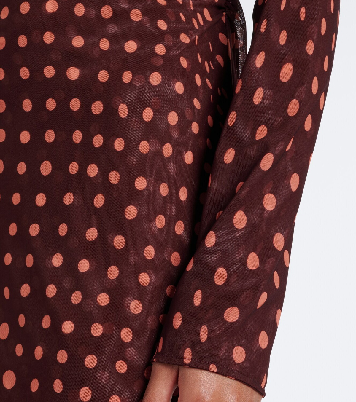 Stella McCartney Polka dot mesh maxi dress