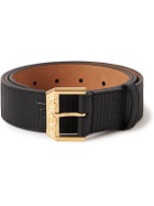 Fendi - Textured-Leather Belt - Black