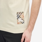 Burberry Men's Check Label T-Shirt in Nutmeg