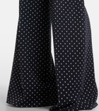 Max Mara Polka-dot jersey wide-leg pants