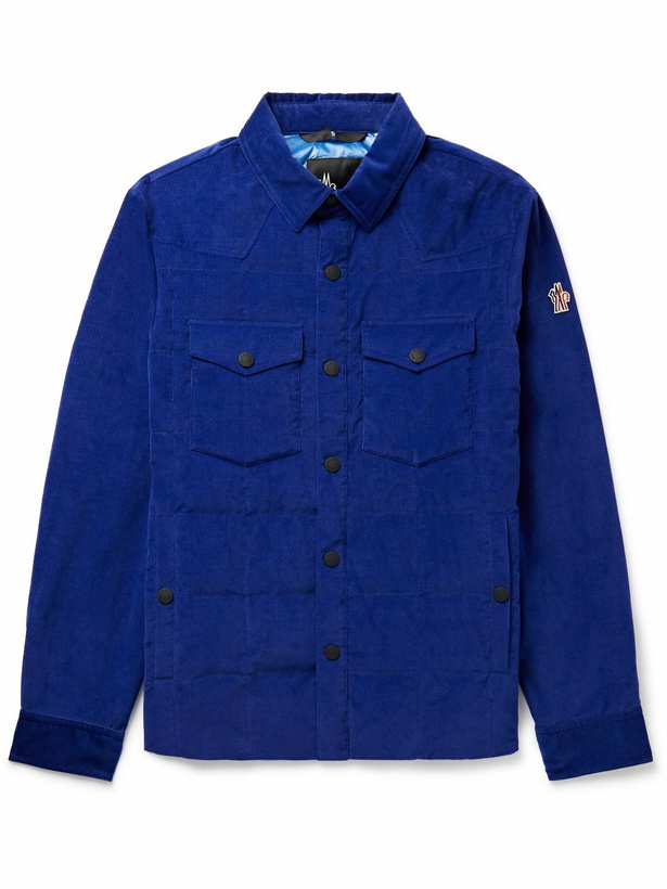 Photo: Moncler Grenoble - Gelt Quilted Cotton-Blend Corduroy Jacket - Blue