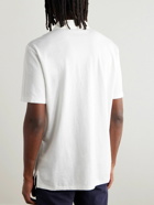 Polo Ralph Lauren - Logo-Embroidered Cotton and Linen-Blend Polo Shirt - White