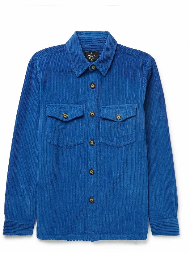 Photo: Portuguese Flannel - Arinto Cotton-Corduroy Shirt Jacket - Blue