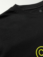 OSTRYA - Scripts Equi-Tee Logo-Print Cotton-Blend Jersey T-Shirt - Black