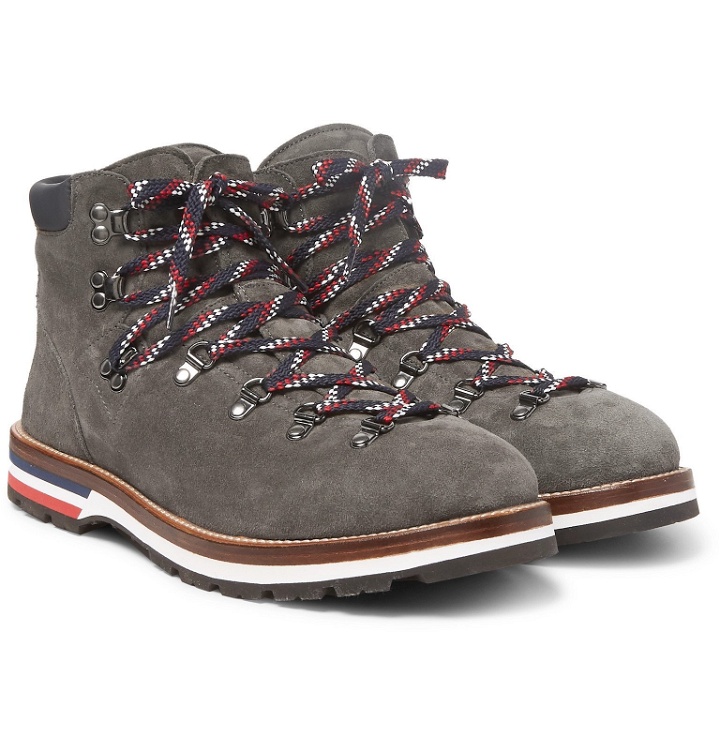Photo: Moncler - Peak Suede Hiking Boots - Gray
