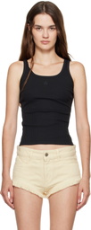 AMIRI Black 'MA' Embroidery Tank Top