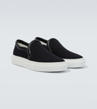 JW Anderson - Leather-trimmed low-top sneakers