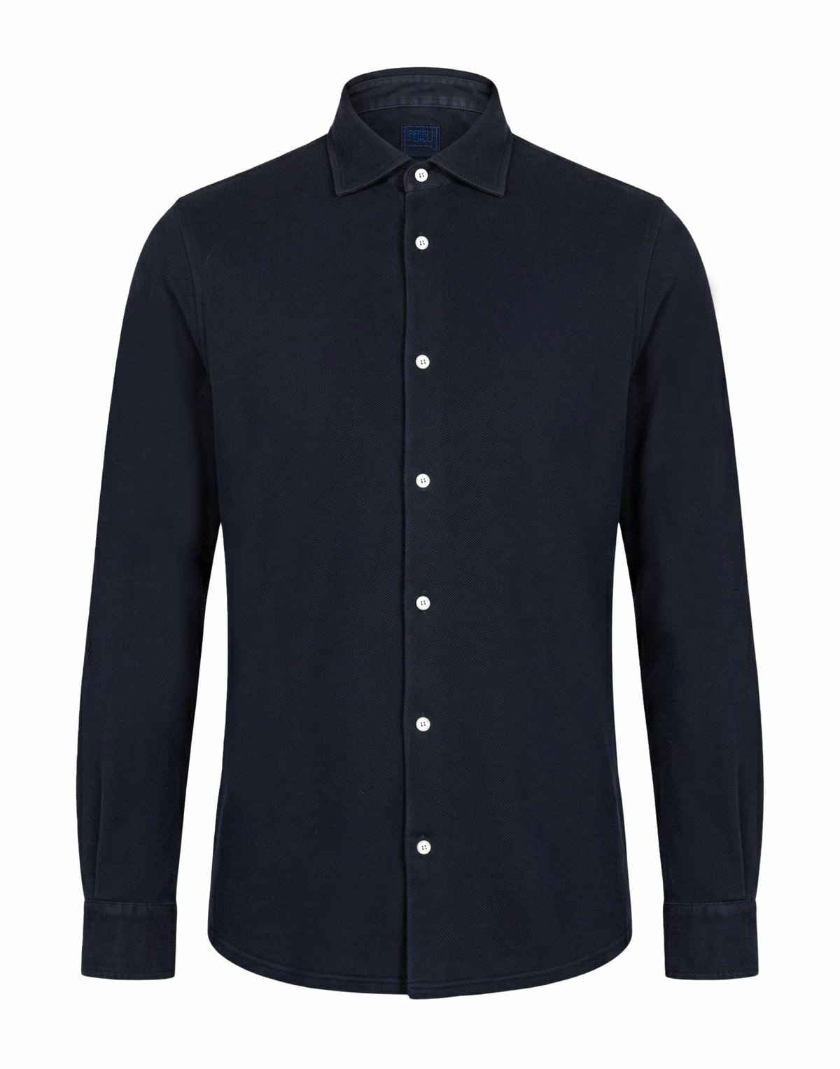 Fedeli Mens Shirt in Midnight blue