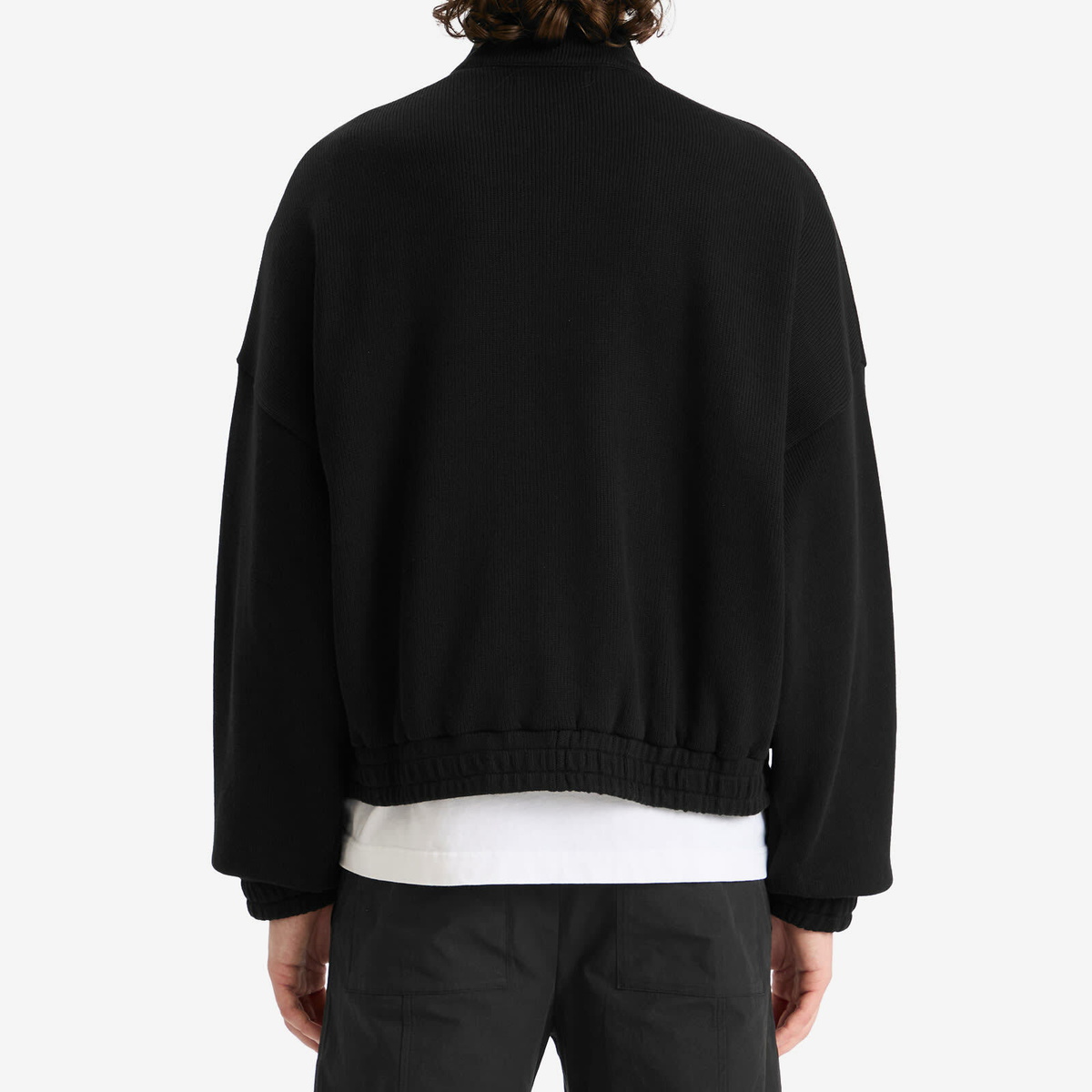 Cole Buxton Men's Knitted Track Jacket in Black
