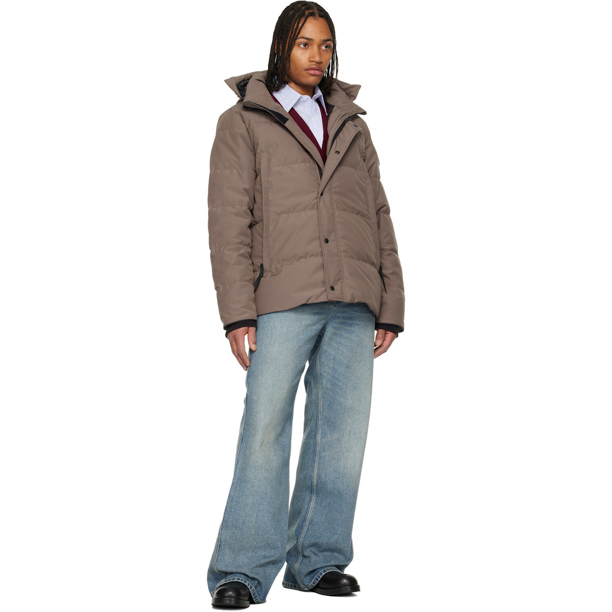 Canada Goose Taupe 'Black Label' Wyndham Down Jacket