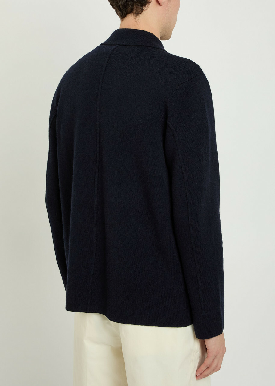 Allude Wool and Cashmere-blend Overshirt Black