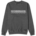 Neighborhood Men's Pigment Dyed Crew Sweater in Black