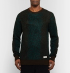 Wacko Maria - Leopard-Print Mohair-Blend Sweater - Men - Emerald