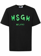 MSGM - Logo Print Cotton Jersey T-shirt