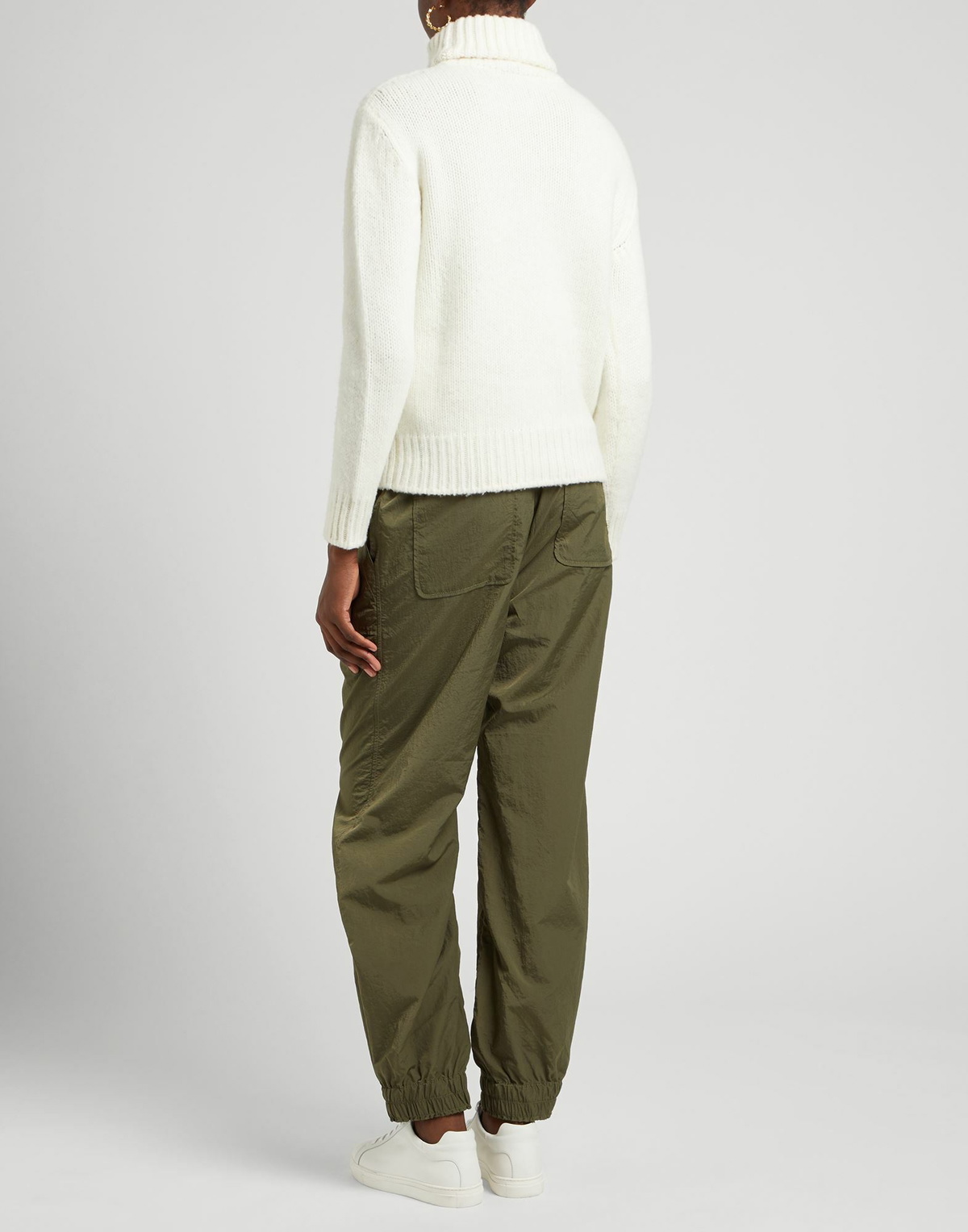Moncler Womens Turtleneck in Off white