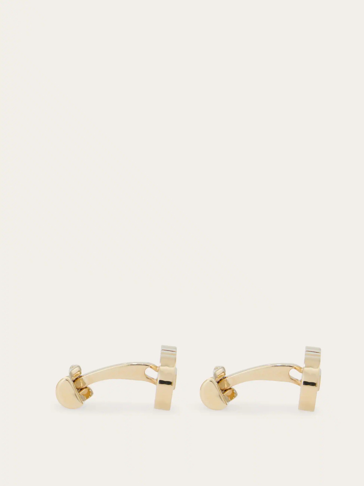 Ferragamo Mens Double Gancini cufflinks in Gold