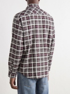 NN07 - Deon 50037 Checked Woven Organic Cotton Shirt - Brown