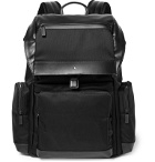 Montblanc - Nightflight Leather-Trimmed Canvas Backpack - Black