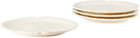 Les-Ottomans White Radicchio Dinner Plate Set, 4 pcs