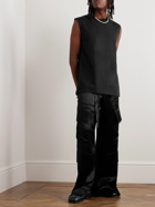 Jil Sander - Straight-Leg Belted Satin Cargo Trousers - Black