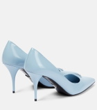 Prada Metallic leather pumps