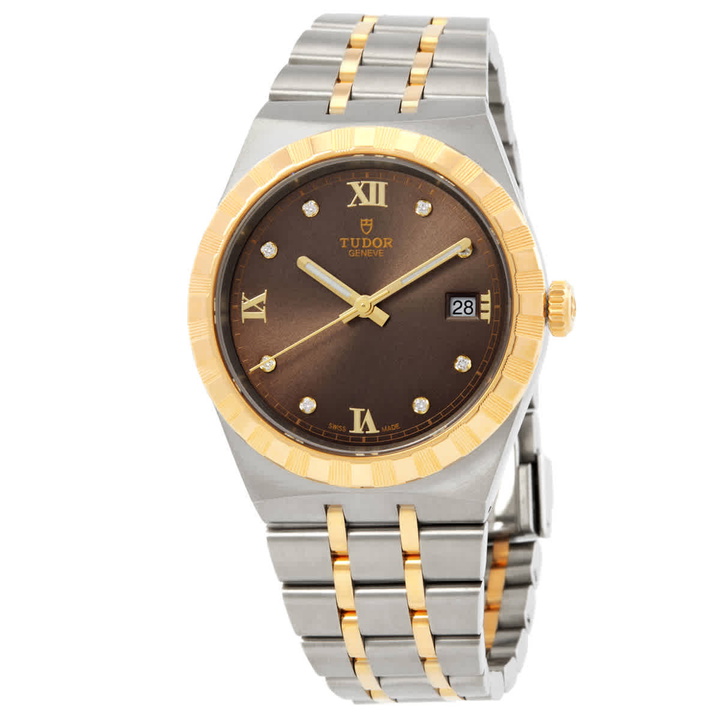 Photo: Tudor Automatic Diamond Brown Dial Watch M28503-0008