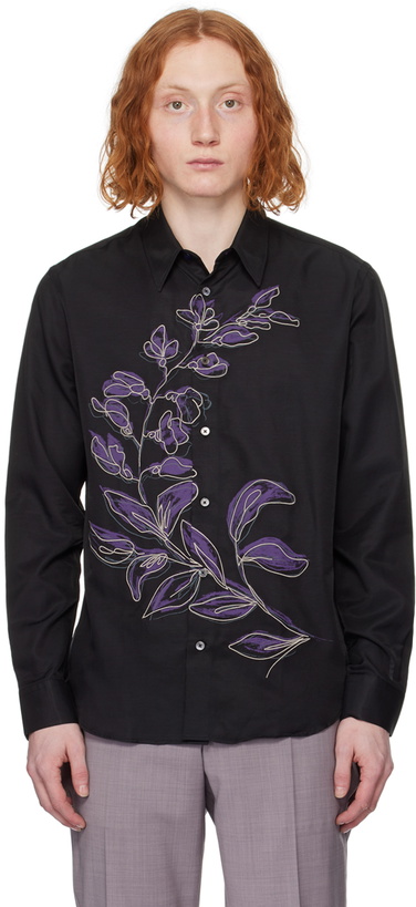 Photo: Paul Smith Black Embroidered Shirt