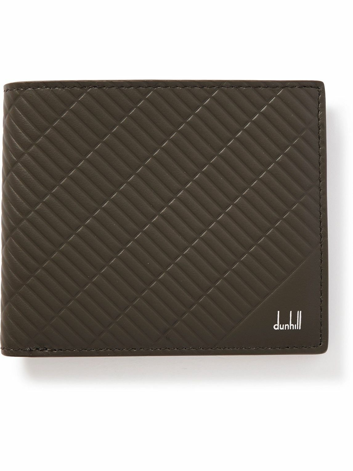 Photo: Dunhill - Contour Logo-Print Embossed Leather Billfold Wallet