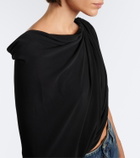 Balenciaga Draped one-shoulder jersey top