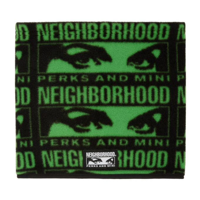 Photo: Perks and Mini Black and Green Neighborhood Edition Fleece Scarf