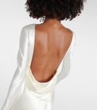 Danielle Frankel Bridal Simone wool and silk satin gown