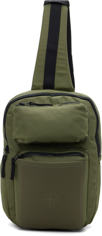 Photo: Stone Island Khaki 9200030 Nylon Panama Accessories Bag