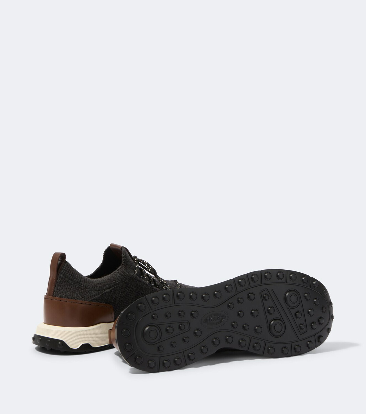 Tod's Knitted leather-trimmed sneakers